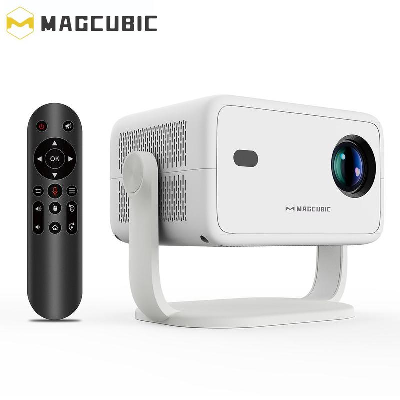 Magcubic Portable, Multifunctional, Wireless, Smart Projector, 650ANSI Native 1080P Auto Focus & Keystone Correction Speaker & Appstore 360° Rotation Android14 BT 5.2 WIFI6 Voice Assistant Home Theater, Audio