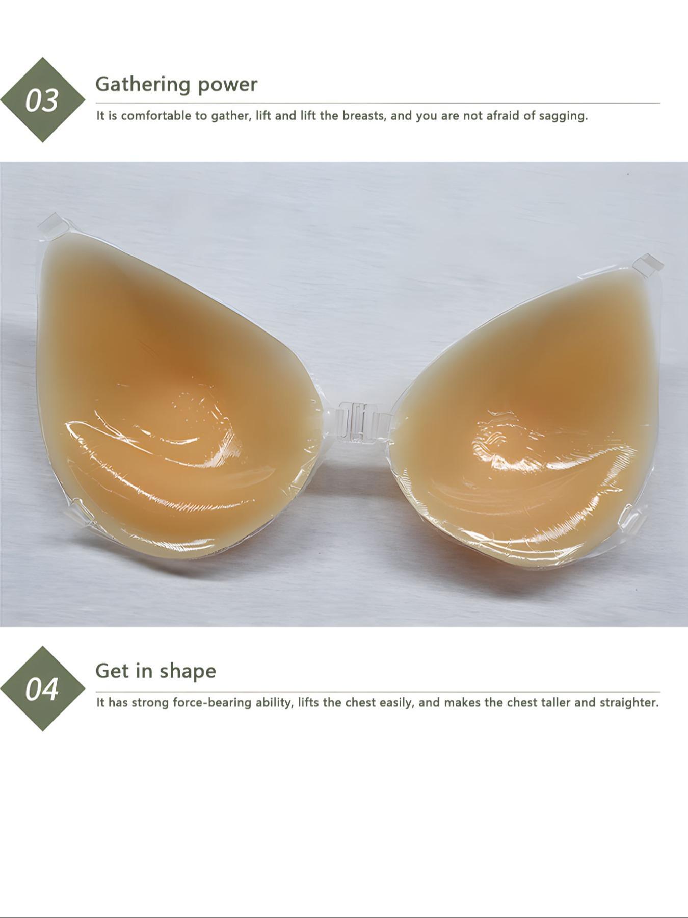 Invisible Silicone Bra with Transparent Strap, Women's Lingerie Accessories for Wedding, Beach & Parties, Invisible Bras