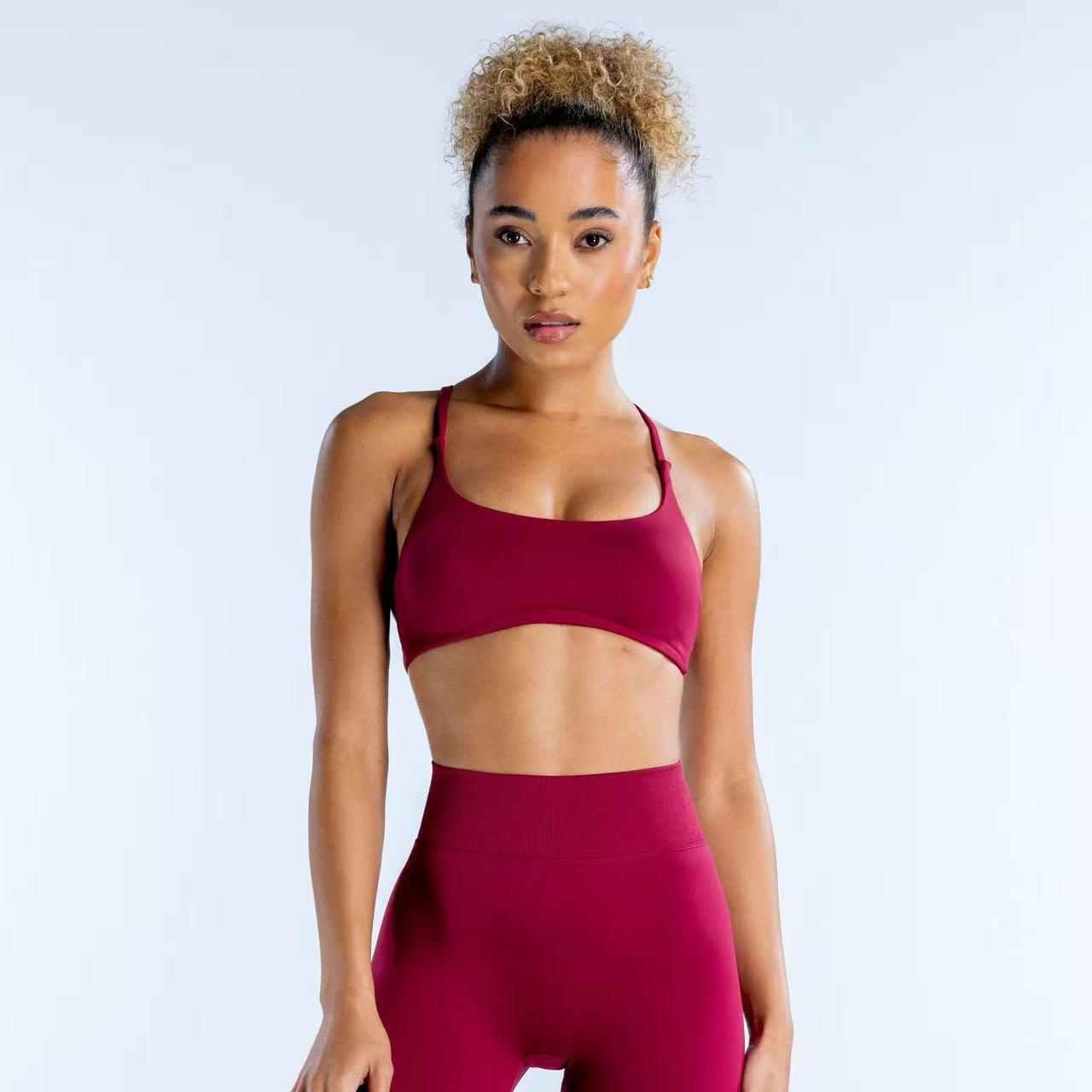 Women's Seamless Open Back Yoga Sports Bra Set Racerback Fitness Tank Top & High Waisted Leggings, Gym Activewear 2 Piece Women's Seamless Open Back Yoga Sports Bra Set Racerback Fitness Tank Top & High Waisted Leggings, Gym Activewear 2 Piece