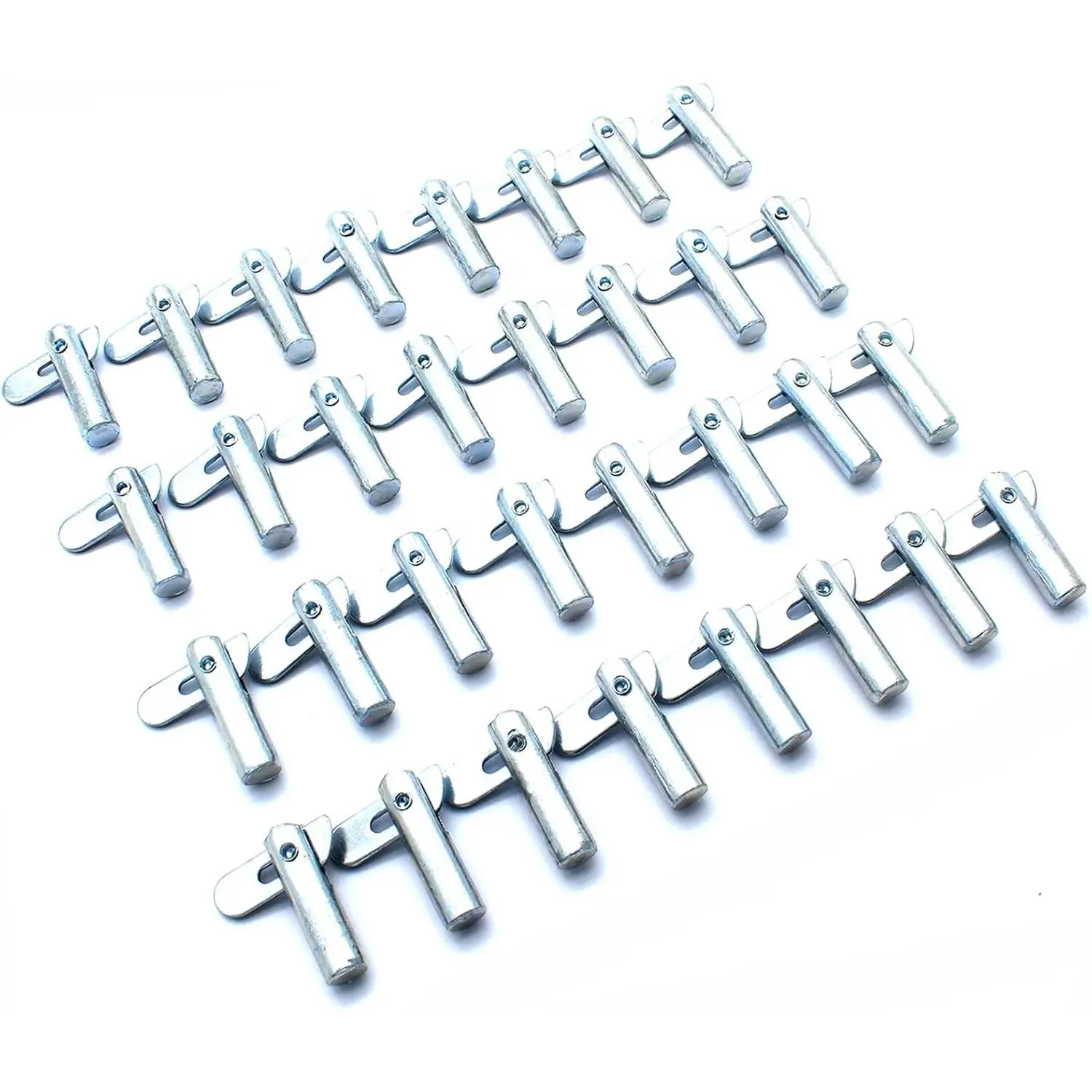 32 Pcs Steel Galvanized Detachable Scaffolding Fittings and Guardrail System Locking Pins, Hinge Pins, Shelf Brackets, Welded Fixing Pins