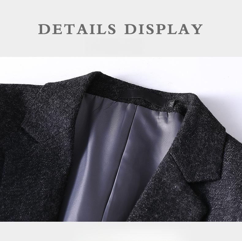 Men's All-Season Slim Fit Casual Suit  One-Button Notch Lapel Jacket with Pocket Detail & Center Vent