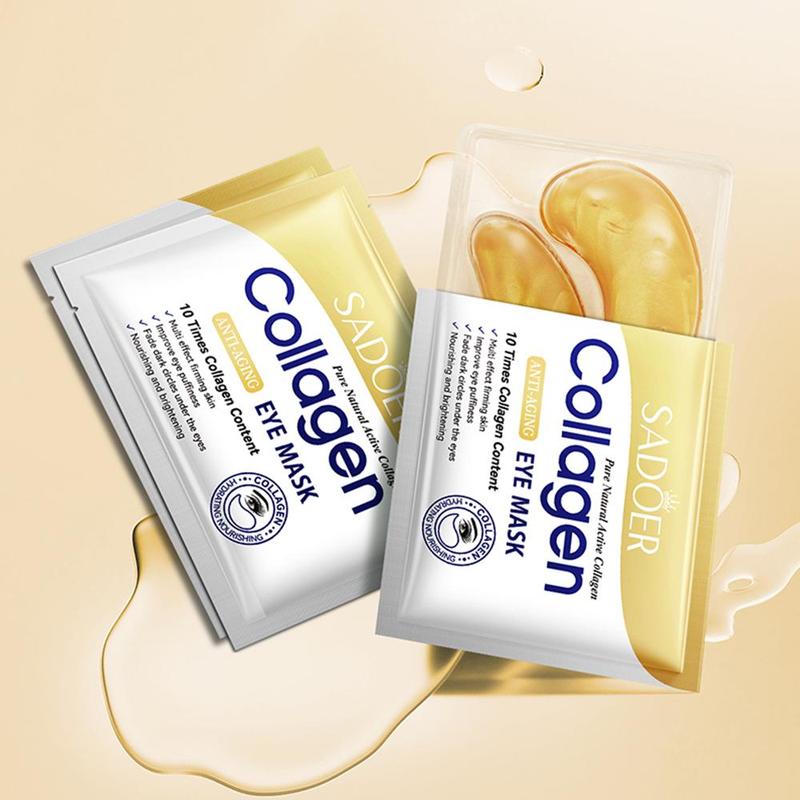 10 Pcs Crystal Collagen Eye Mask: Firm, Moisturize & Eliminate Dark Circles & Lines Gel Hydrate