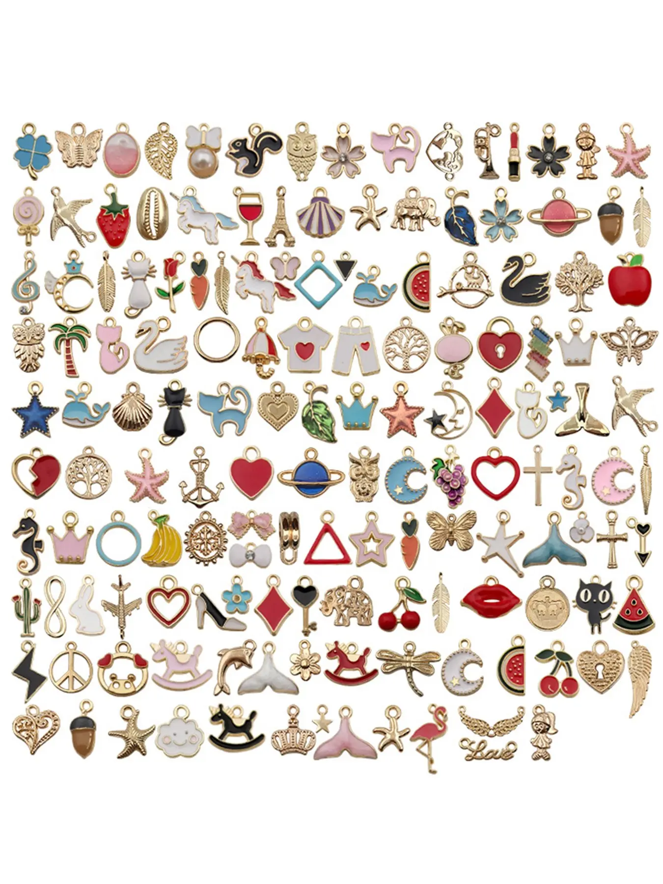 Random Style Mixed Art Charms Pendant, Fashionable DIY Jewelry Accessories for Women & Girls, Trendy All-match & Exquisite DIY Jewelry for Birthday Gift, Beads Charms Accessories, Diy Jewelry Making, Diy Beading Accessories