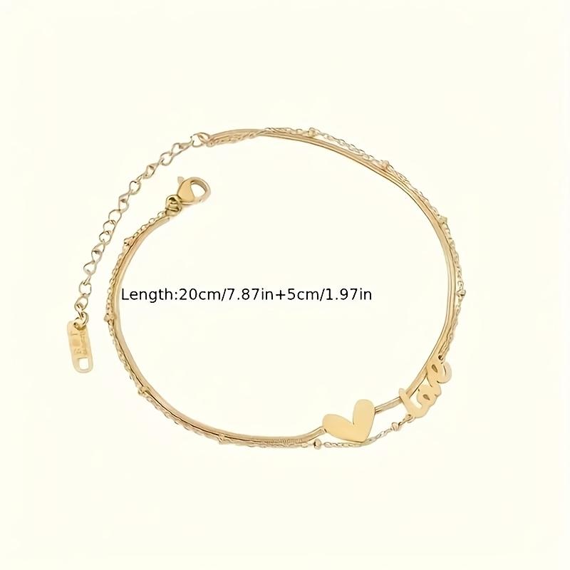 Elegant Double Heart Link Anklet in Stainless Steel| Dainty Layered Foot Bracelet| Meaningful Holiday Gift for Bestie, Sister or Girlfriend on Christmas & Valentine’s Day.