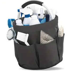 [Open Storage Box] Foldable and durable lightweight storage basket, open storage box, six-grid multi-functional barrel shape, with handle, high-quality portable picnic basket outdoor beach basket, with handle, essential accessories for home gardening,