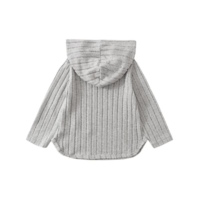 4-piece girls' autumn rib knit hooded pullover casual slim and comfortable trousers suit 3-12-year-old children's elegant skin-friendly simple knitted children's wear