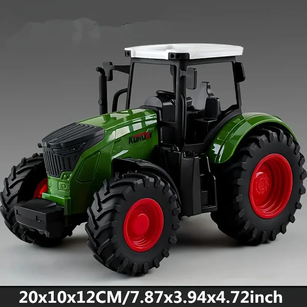 Unisex Plastic Kids Large-Scale DIY Farm Tractor Playset - Detachable Transport Trailer, Simulation Vehicle, Agricultural Engineering Toy for Ages 10+ Pretend Play, Birthday Holiday Gift, Diy Set