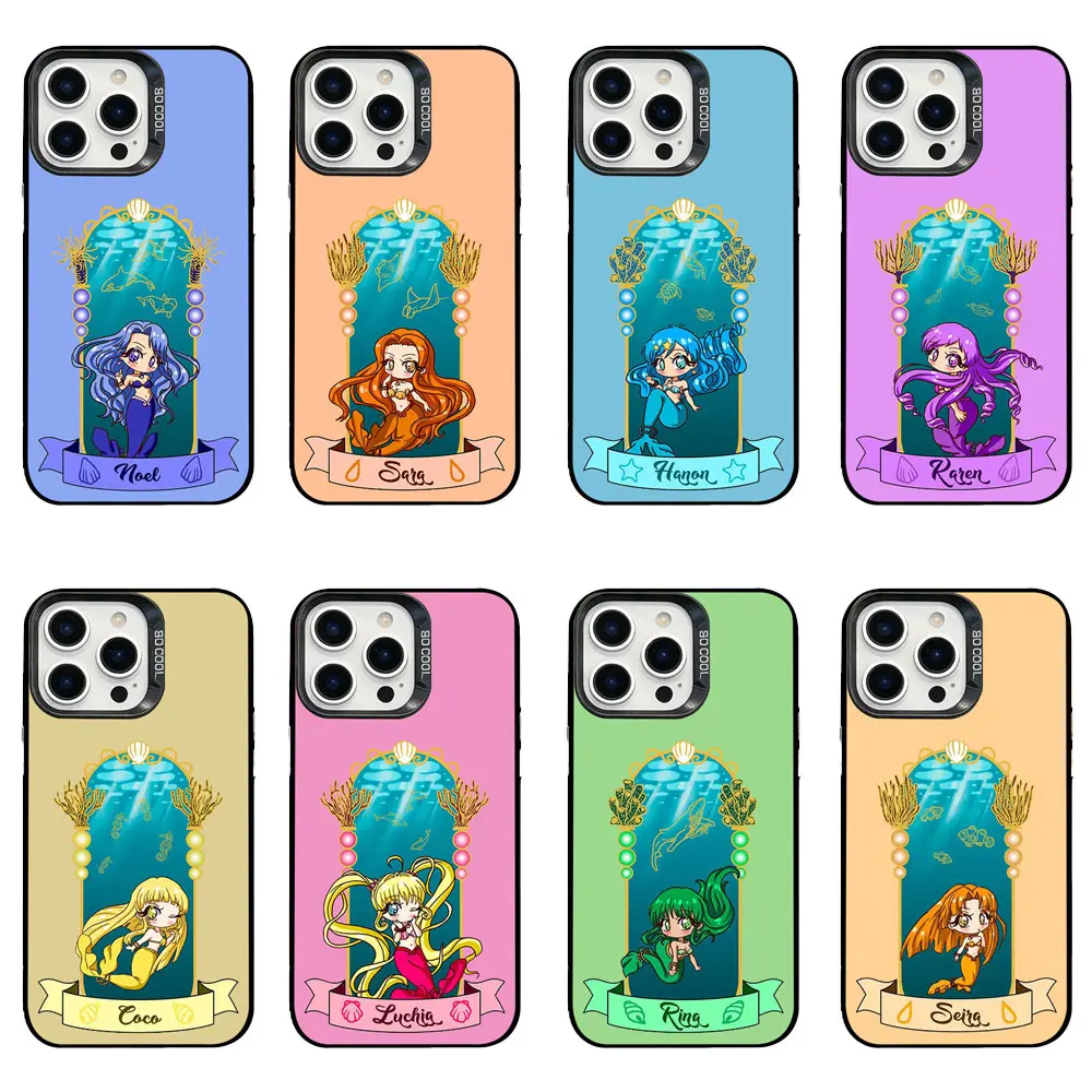 8 Styles Mermaid Melody Phone Case, Anti-Drop Slim Protective Shell Featuring Lucia, Hanon, Rina, Coco & All Mermaid Princesses In Cute Q-Design