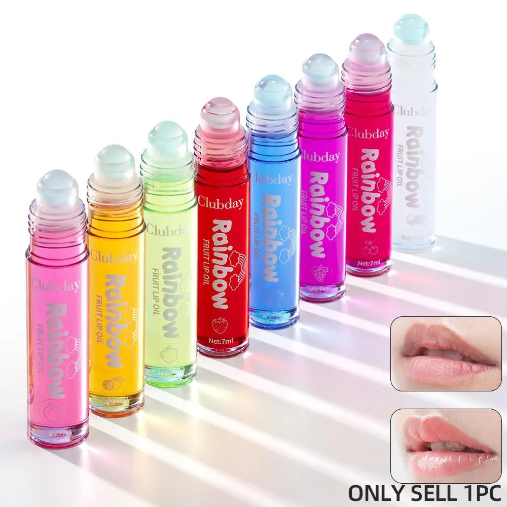 8 Color Fruit Scented Lip Gloss Set, Long-Lasting Moisturizing Lip Oil, Rollerball Lip Stain, Shiny Mirror Finish, Liquid Lipstick, Glossy