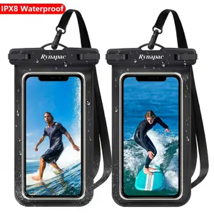 Ryweavou 7-Inch Phone Bag 2-Pack for Iphone 16 Pro 15 14 13 12 11 Pro Max XS Plus for Galaxy Phones, Dry Phone Bag for Diving, Swimming, Snorkeling and Beach Adventures