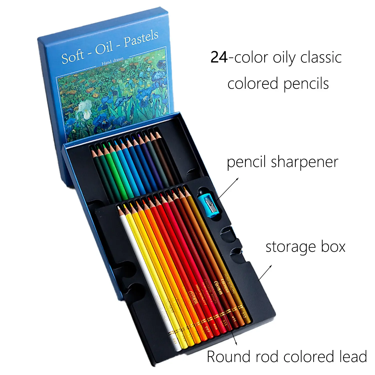 Advanced Colored Pencils, Soft Core, Various Colors, 24/36 Pieces, Durable, Vibrant, Ultra-Smooth, Adult Coloring, Drawing, Sketching, Art Supplies