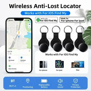 Air Tracker Tag - 2/4 Pack (for iOS), Bluetooth-compatible Finder for Apple Find My, Real-Time Precision Location, Replaceable Battery, Wireless Key Finder, Item Locator