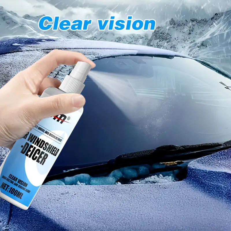 De-icing and antifreeze spray – specially designed to remove thick ice and prevent refreezing. Suitable for surfaces such as car windshields, kitchen refrigerators, and RV freezers. One spray quickly melts ice and frost, preventing refreezing fog.