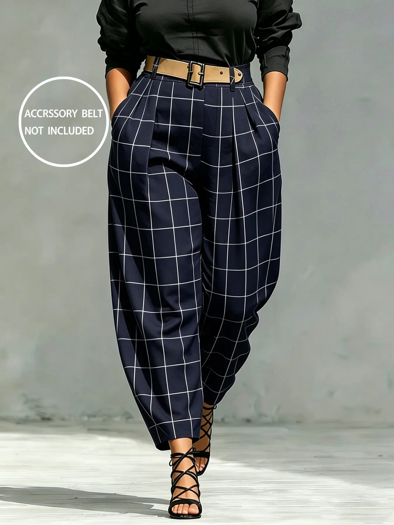 Plus Size Women's Fall Casual Long Pants, Pocket Design, Comfortable and Stylish, Perfect for Daily Wear, Trendy Autumn
