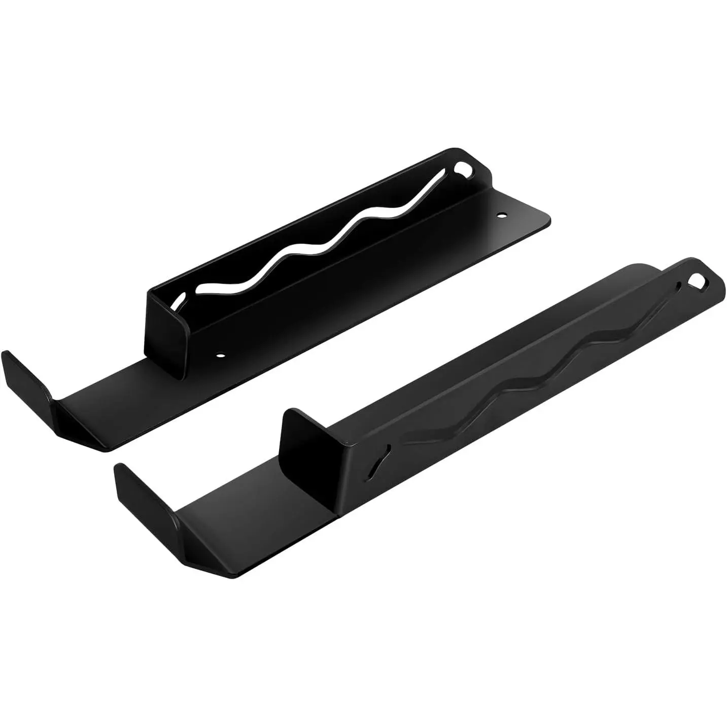 Wall-Mount Floor Jack Stand Rack Organizer - Cast Iron Car Repair Tool Holder with 4" Diameter Wheel, Anti-Rolling Design for Enclosed Race Trailer, Truck Hydraulic Trolley Jack Storage Brackets (Assembly Required, No Screws Included)