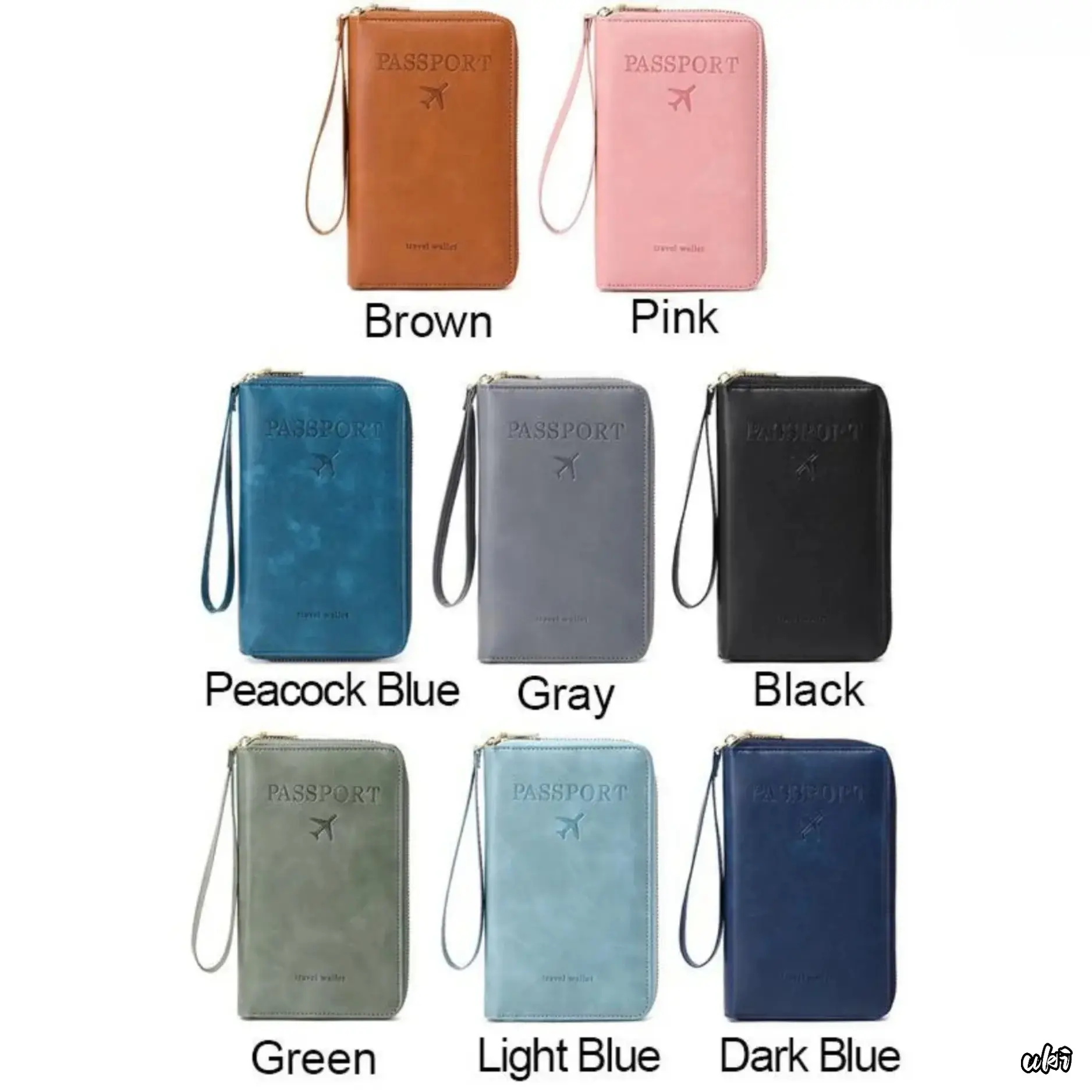 Updated Minimalist Plain Zipper Passport Case, RFID Blocking Multi-Functional Travel Card Wallet For Men & Women, Portable Travel Organizer Holds Passport, Cards & Tickets, Must-Have Travel Accessory