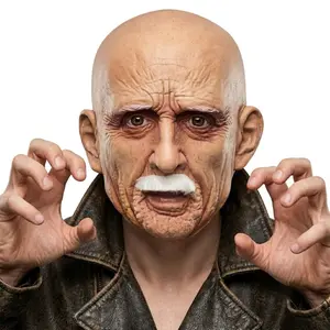Old Man Mask, Bald Geezer Mask, Elderly Mask, Funny Man Face Cover, Realistic Mask, Halloween Party Supplies, Masquerade Props, Party Event Props, Roleplay Ornament