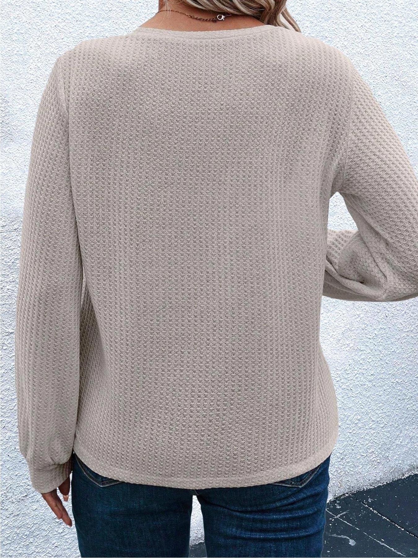 【Plus Size】 Leopard Patchwork Print Round Neck Knit Sweater Fitted, Casual Long Sleeve Crew Neck Jumper for Spring, Women's Plus Clothing for Daily Wear, Hoodie, Tops