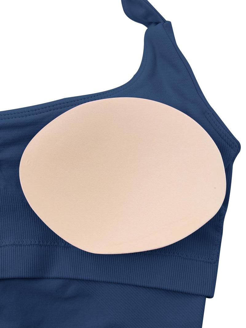 Women's Solid Removable Chest Pad Sports Tank Top, Casual Comfort and Durability Halter Neck Sports Top for Yoga Gym Workout, Ladies Sportswear for All Seasons, Backless Sports Vest