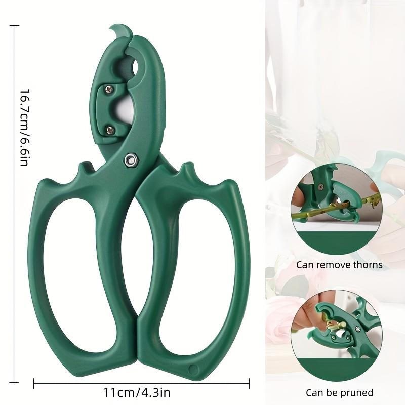 1PC, floral scissors, 2-in-1 flower branch pruning scissors, stainless steel gardening scissors, rose thorn removal scissors, scissors suitable for flower shops