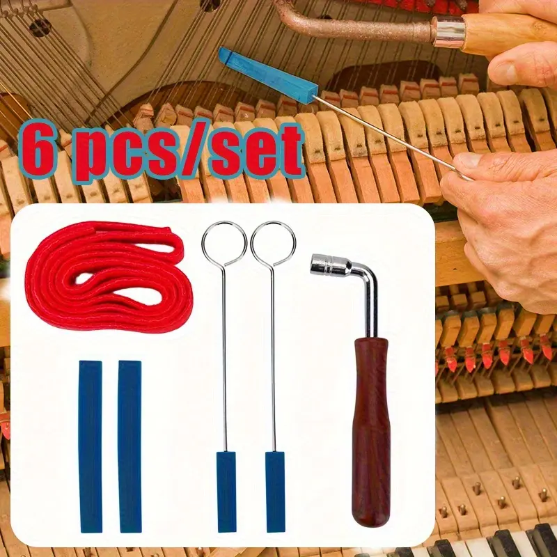 Piano Care Kit – Tuning Accessories with Dust Rods & Silent Strips for Home or Studio Use