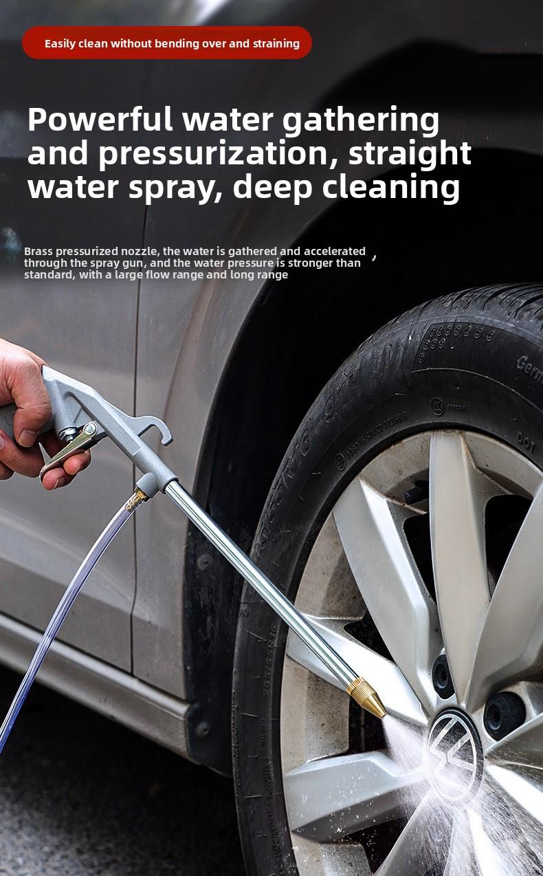 Flush Warrior Pneumatic Cleaning Gun High Pressure Water & Air Dual-use with Hose for Industrial Dust Blowing Applications