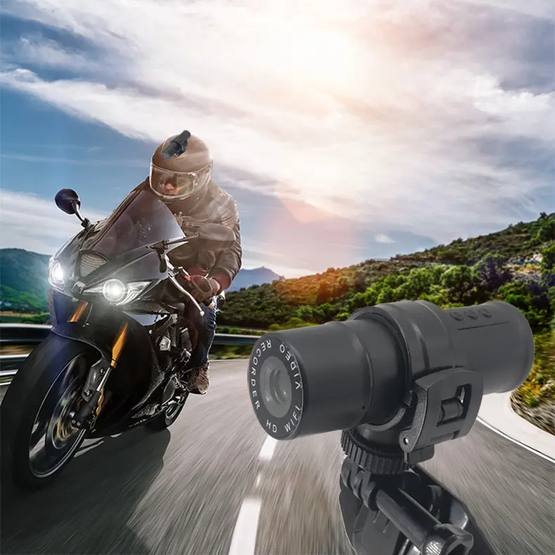 WiFi Motorcycle Dash Cam 1080P Waterproof Single Lens 170° Wide Angle Riding Recorder
