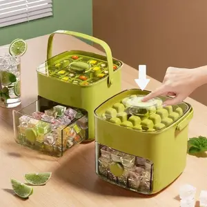 The new 48-compartment ice cube mold for 2026 is reusable. The refrigerator ice maker can easily release your homemade ice cube tray with one click. The mold is smooth and round, making ice neat. It is easy to demold and clean storage