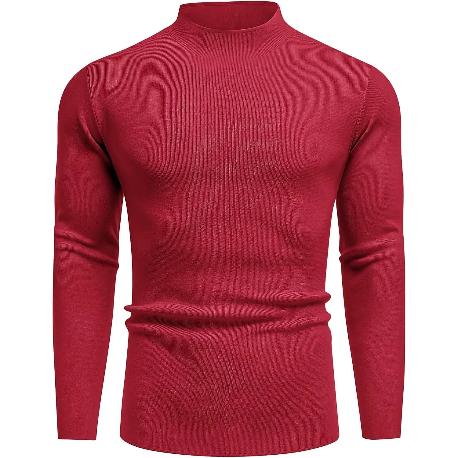 Mens Mock Turtleneck Sweater Long Sleeve Basic Thermal Undershirt Slim Fit Lightweight Pullover Sweaters