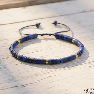 Handwoven Adjustable Bracelet, Boho Macrame Friendship Band with Colorful Dyed Stone Beads, Unisex Gift