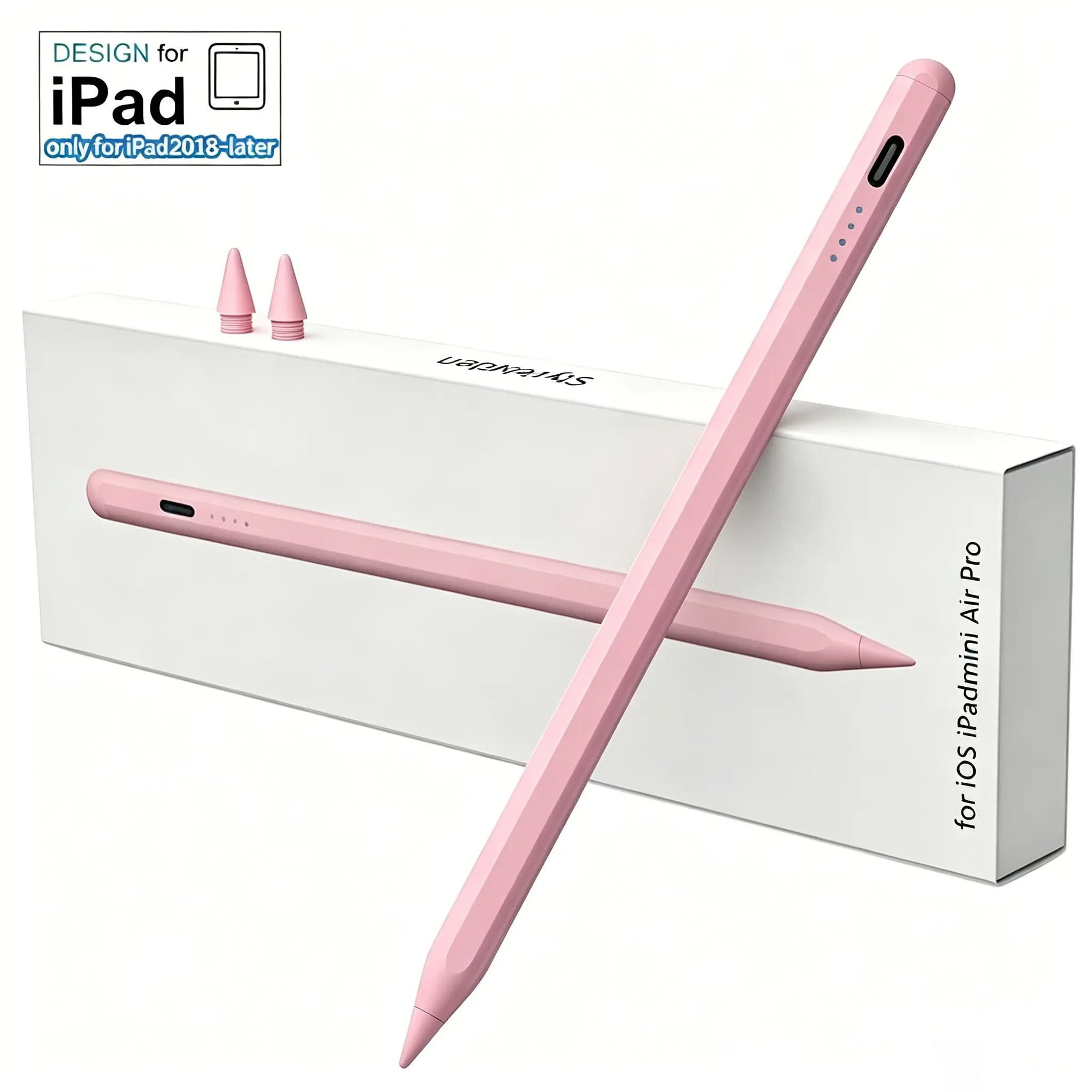 iPad Pencil for Apple iPad 2018-2026, 4Min Fast Charge,Magnetic Attachment Stylus Pen Touch Pen, Tablet Styluses, Stylus Pens for Touch Screens for iPad 11/10/9/8/7/6th Gen, iPad Accessories for Pro 12.9/11/13-inch M4, Air 3/4/5/M2/M3, Mini 5/6th,Pink