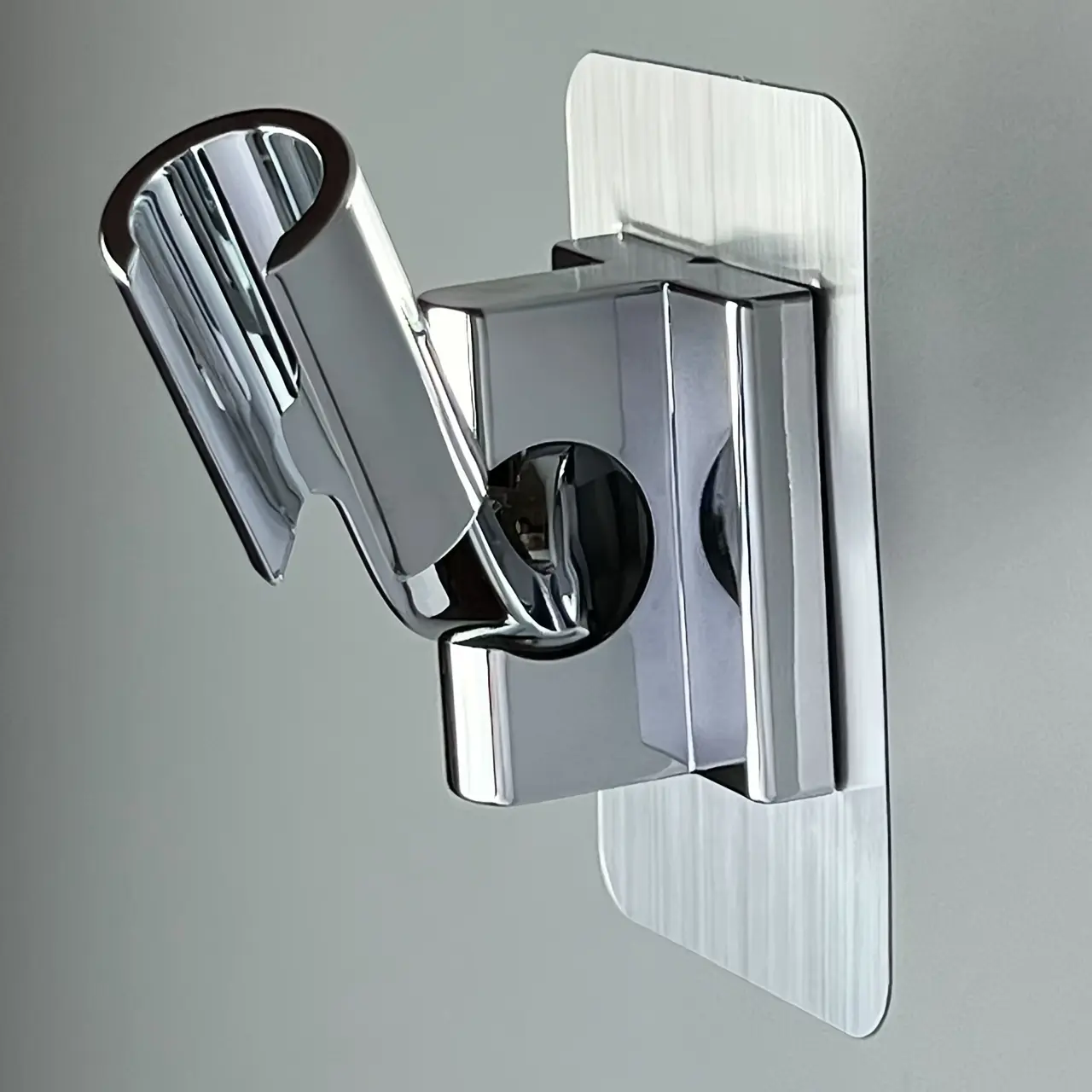 1pc, no-drill adjustable shower holder, wall-mounted showerhead bracket with universal adjustment for bathroom, wall-mounted base gadget, shower support adjustable in all directions, For shower use only.