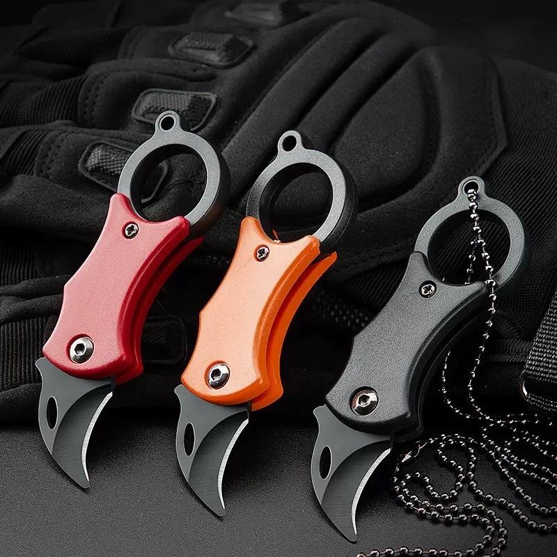 Mini Folding Pocket Knife, Portable Fox Paw Design Keychain Tool, Outdoor Utility Knife for Camping, Hiking, Emergency Use, Compact and Lightweight, Portable Multipurpose Knives