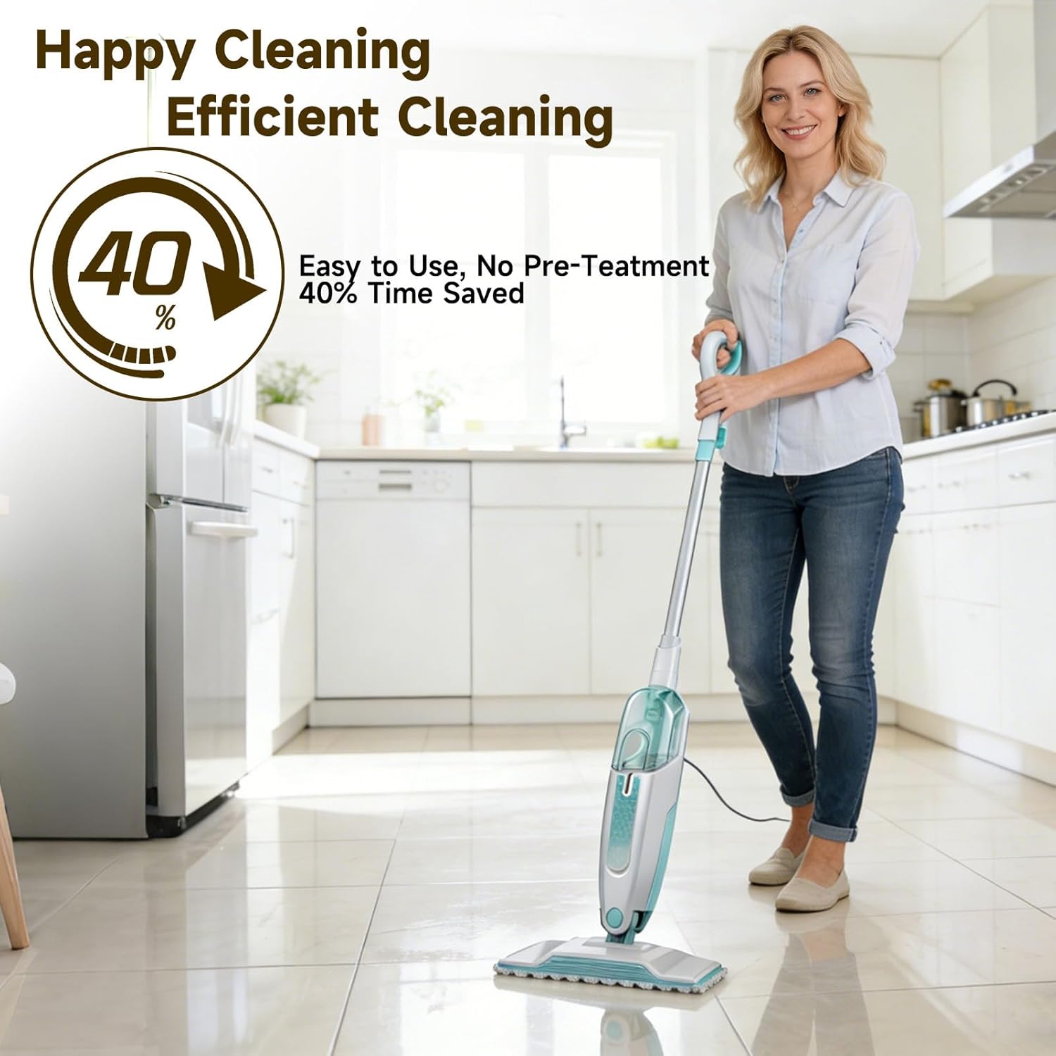 Replacement For  Steam Mop Pads: Microfiber Pads For  Steam Mop S1000 S2001 S1000A S1000C S1000WM - 50+Repeated Washable 1 Second Absorption Floor Cleaning Steam Mop  Pads 5-Pack