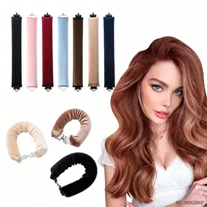 3Pcs Hook Rubber Heatless Hair Curler Set, No Heat Damage Overnight Sleep Rollers, Soft Bendable Rods For DIY Fluffy Natural Big Waves Lazy Home Hair Styling Tool