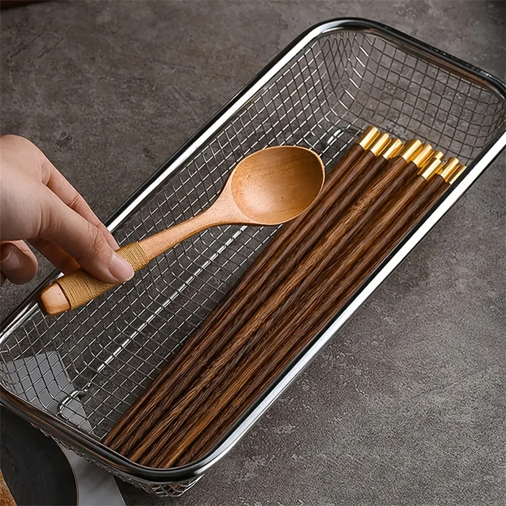 2pcs Dishwasher Cutlery Basket, Stainless Steel Cutlery Organizer, Durable Design for Washing and Drying, Ideal for Kitchen Use