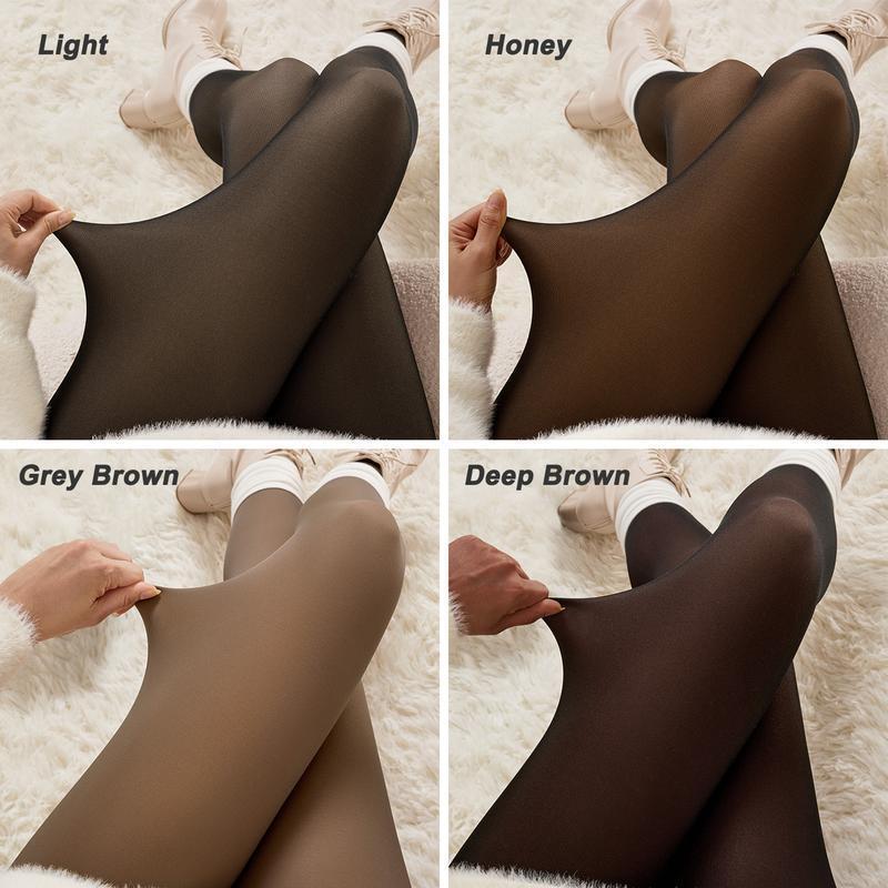 Tik Wool-Lined Leggings Front & Rear Single Thread Stitched Translucent Winter Warm One Line Crotch Reject U Shape Cross-Border Amazon