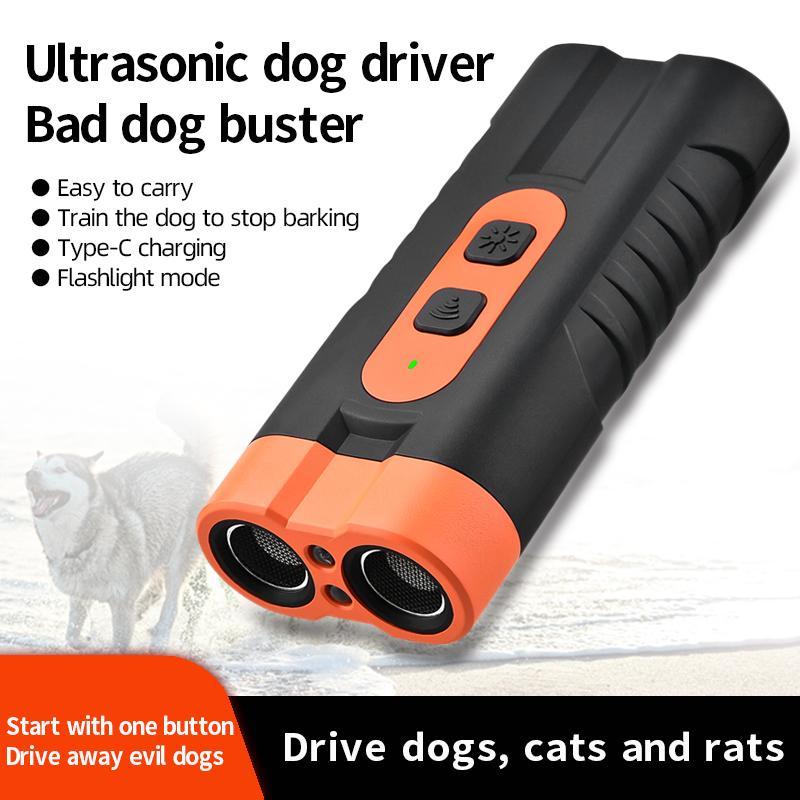 Rechargeable Sonic Dog Repeller, 1 Count Safe Sonic Frequency Transmitter, Anti Bark Device for Dogs, Professional Dog Training Tool