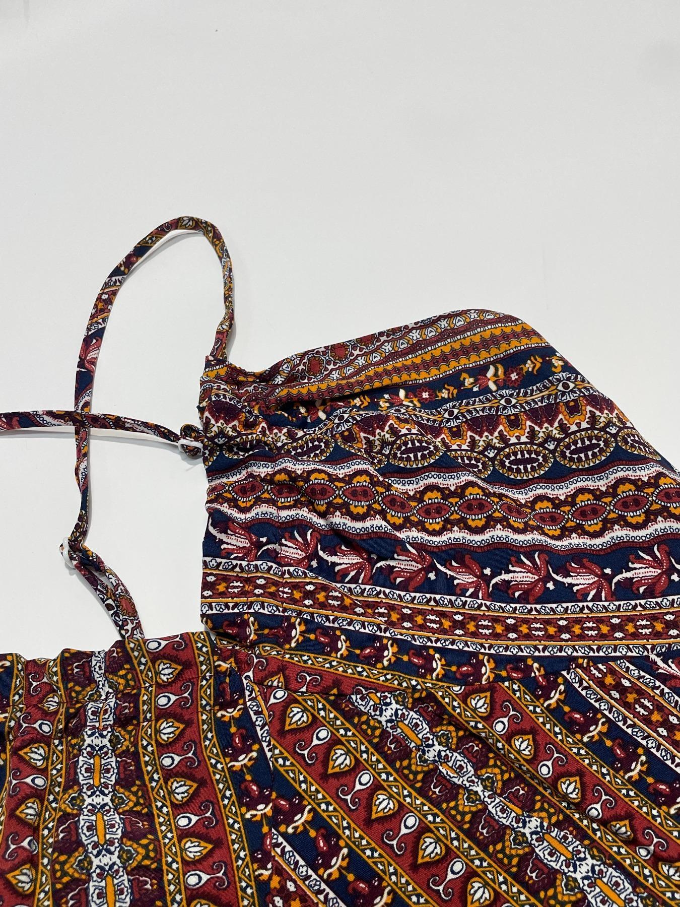 Women's Printed Split Long Sleeveless Dress, Classic Stripe Design, Backless Criss Cross Strap, Spring Summer Fall Wear, Casual Boho Elegant Bohemian Style Womenswear, Boho Summer Dresses Women's Printed Split Long Sleeveless Dress, Classic Stripe Design, Backless Criss Cross Strap, Spring Summer Fall Wear, Casual Boho Elegant Bohemian Style Womenswear, Boho Summer Dresses