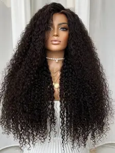 Soft Glue-Free Wavy Wig, 26 Inches Long, 180% Density, Daily Curl Style, 13x4x1 Lace Front Full Cap, Heat Resistant, Fluffy Synthetic Wig
