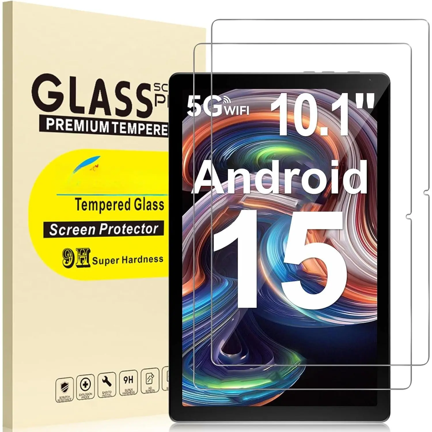 for Evermyth Tablet 10.1 Inch Android 16 15 14 Screen Protector,