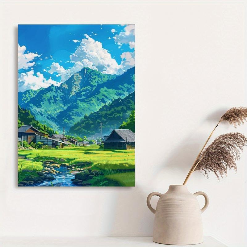 Forest Scenery Pattern Wooden Frame Canvas Painting, Modern Art Wall Decoration, Home Living Room Bedroom Office Wall Decoration, Poster Wall Art, Wall Decoration Painting