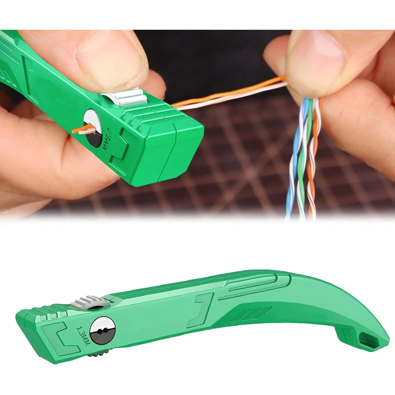 Wire Straightener & Untwist Tool for 1.3mm Crystal Network Cables – Efficient Cable Comb and Wires Pair Separator