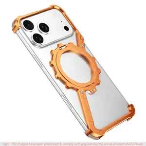 Metal Rotating Stand for iPhone 17 Pro Max, 16, 15, 14, 13 Pro Max, Plus, Z Shell Cover, Heat Dissipation Phone Case, Durable Design