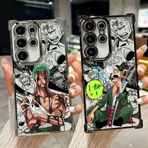 Ones P-Piece Zoro Anime Coque For Samsung S26 S25 S24 S23 S21 Ultra FE Plus 5G For iphone 17 16 15 14 13 12 11 17Air Plus Pro Promax Soft Cover