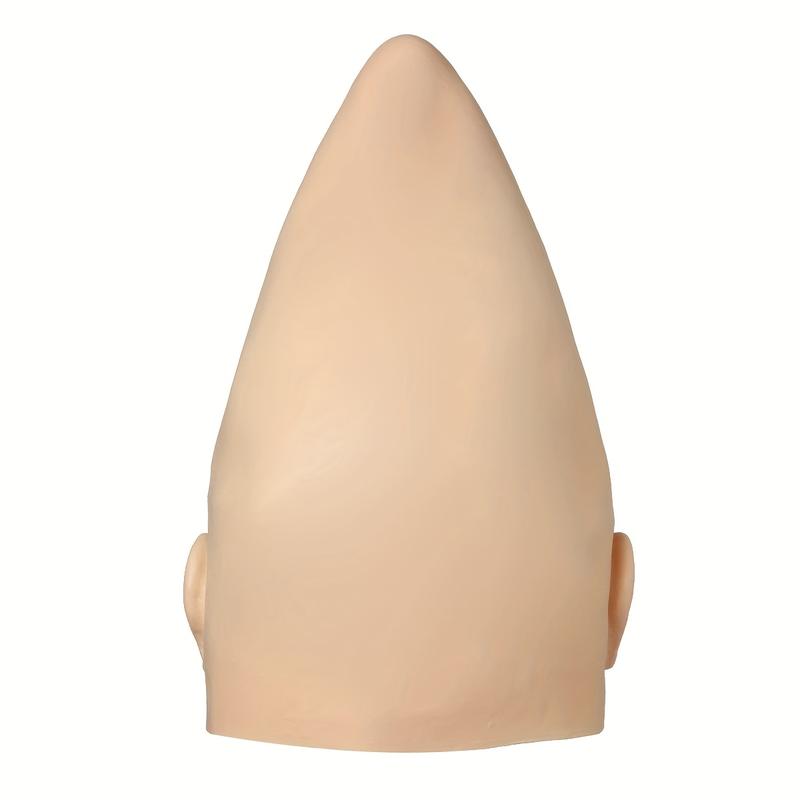 Alien High Top Wig with Light Beige Latex Shaped Design, Smooth Hand Washable Fabric, Unique Novelty Style for Halloween, Carnival, Masquerade, Movie & TV Props, Cosplay Costume Accessories