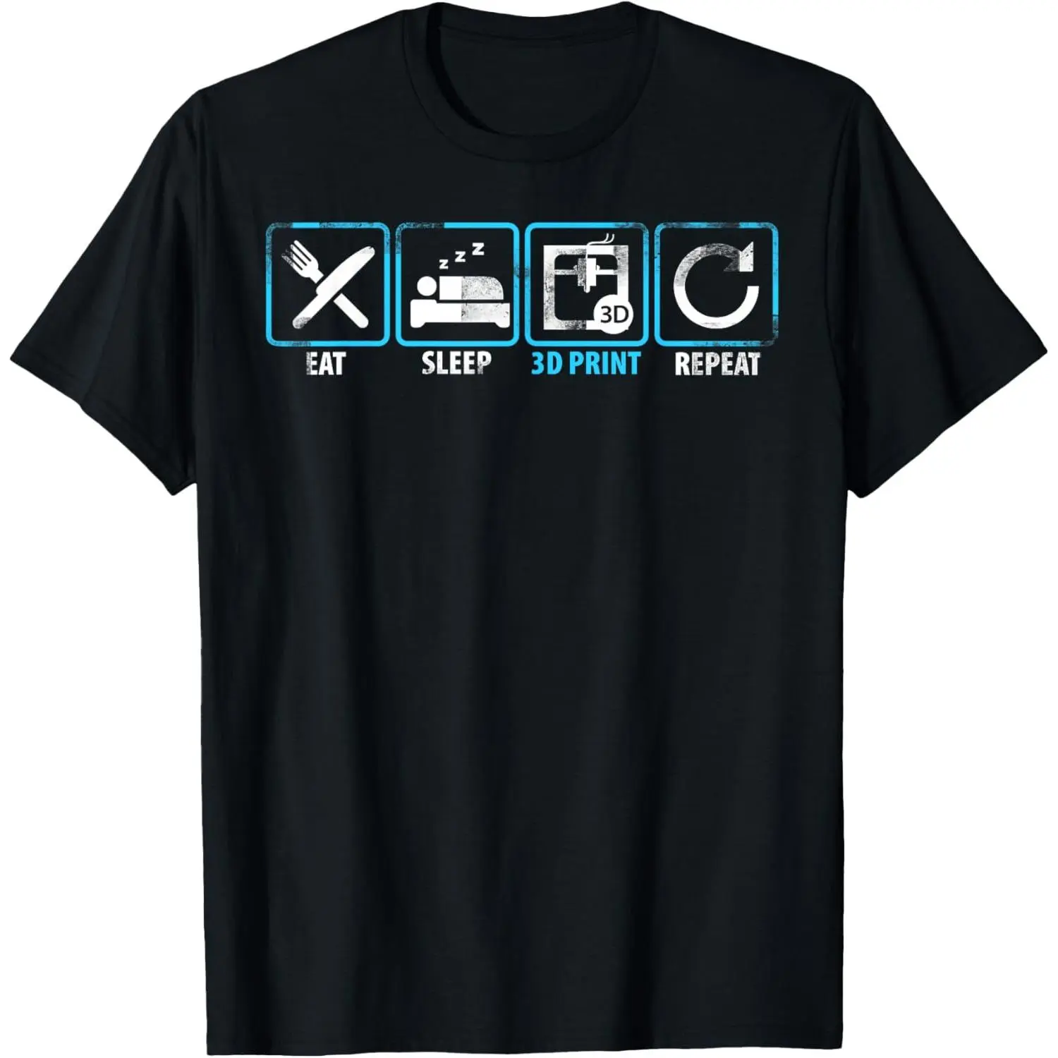 Eat Sleep 3D Print Repeat Filament Funny 3D Print Tech Gift T-Shirt : Clothing, Shoes & Jewelry alligator alcatraz loose fashion