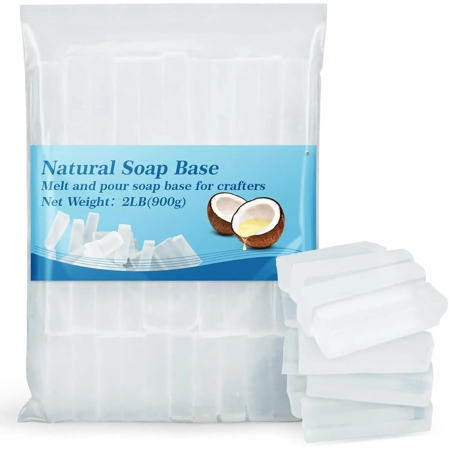 Soap Base  2LB - Clear Glycerin Base for Soap Making Melt and Pour  Glicerina para Hacer Jabones Foaming Additives Odorless  Cleaning Ability Soap Making Supplies