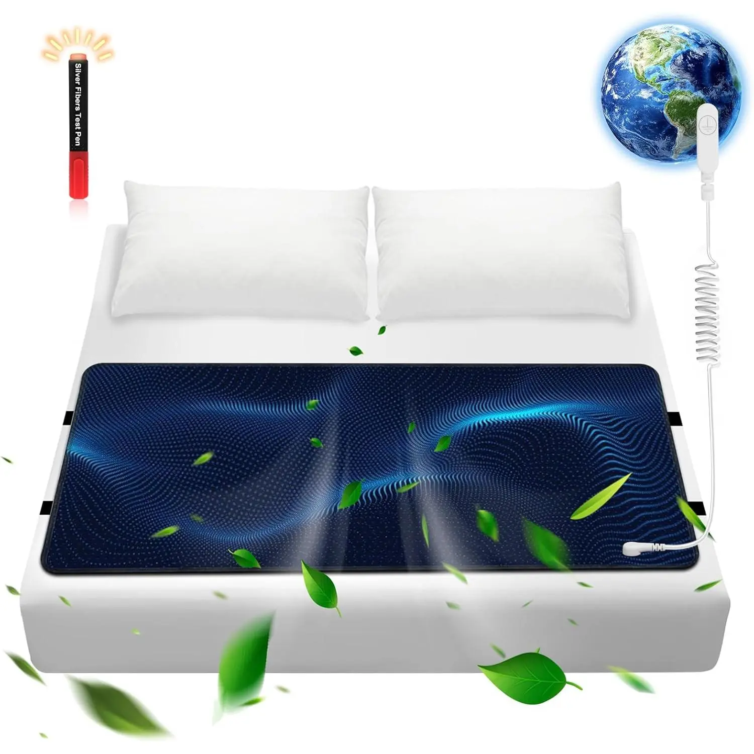 Grounding Mat for Bed Grounding Mattress Pad with Cord Grounding Sheets King Size 76"x27"