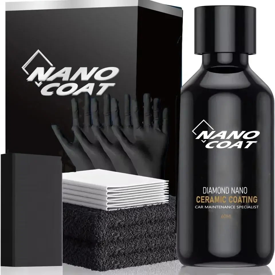 60ml Professional Ceramic Coating for Cars High Gloss Paint Protection UV Resistant for Wheels Glass Plastic Ultra Hydrophobic